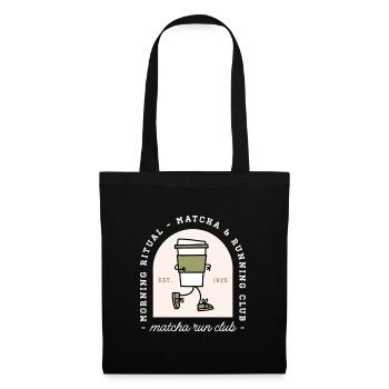 Matcha and running lovers run club funny runner - Tote Bag - black - Front