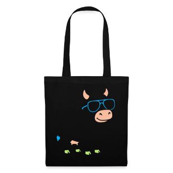 Cool Cow Sunglasses Abstract Vector - Tote Bag - black - Front