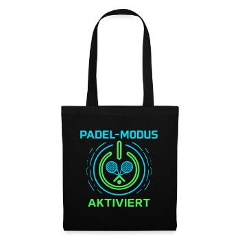 Padel-Modus aktiviert - Stoffbeutel - Schwarz - Vorne