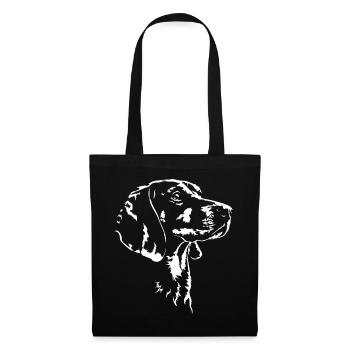 Chiens de chasse Brandlbracke Silhouette Saules - Sac en tissu - noir - Devant