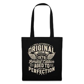 Original 1976 Jahrgang 50. Geburtstag Geschenk - Stoffbeutel - Schwarz - Vorne