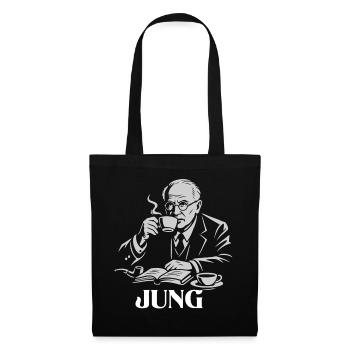 Carl Gustav Jung buvant un portarit au café - Sac en tissu - noir - Devant