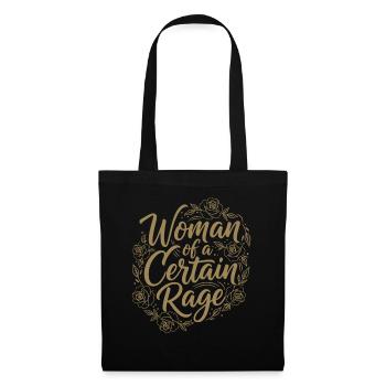 Femme d’une certaine rage Étiquette autocollante - Sac en tissu - noir - Devant
