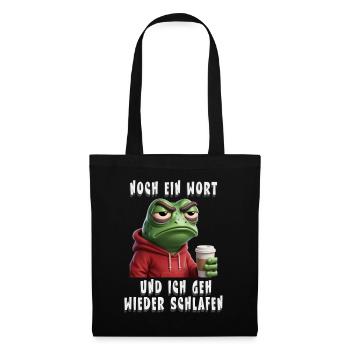 Funny frog saying for morning grouches - Tote Bag - black - Front