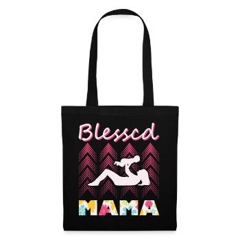 Grateful Mama Floral Flower Mothers Day Shirt - Tote Bag - black - Front