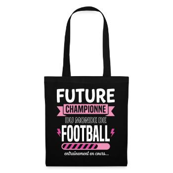 Future Champion Football Footballer - Tote Bag - black - Front