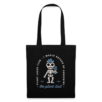 Plant dad funny men gardening goth gardener - Tote Bag - black - Front