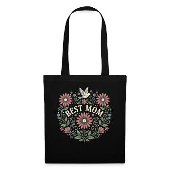 Best Mom Flowers Gift for Mom and Mom - Tote Bag - black - Front