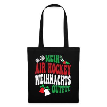 Air Hockey Weihnachten Outfit Air Hockeyspieler - Stoffbeutel - Schwarz - Vorne