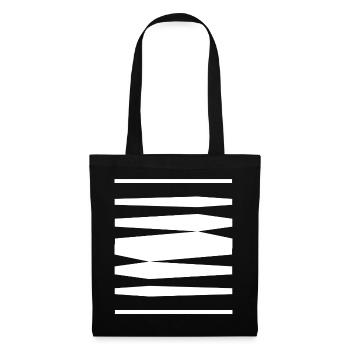 Bold Stripes-Design - Stoffbeutel - Schwarz - Vorne