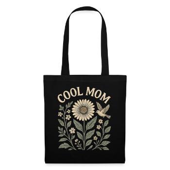 Cool Mom Flowers Vintage Mom Motif - Tote Bag - black - Front