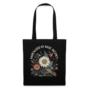 Radicalized By Basic Decency Retro Shirt - Tote Bag - black - Front