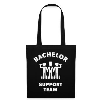Équipe de soutien pour célibataires (Marié / Enterrement de vie de garçon / Blanc) - Sac en tissu - noir - Devant
