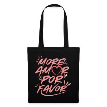 More Amor Por Favor Love Heart Design Pink - Tote Bag - black - Front