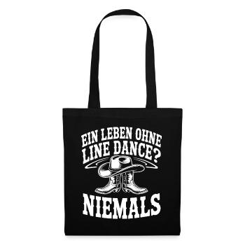 Line Dance Fan - Stoffbeutel - Schwarz - Vorne