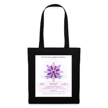 Fleur de Lotus et Spirale de Fibonacci - Sac en tissu - noir - Devant