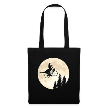 Dino Bicycle Moon Vintage - Tote Bag - black - Front