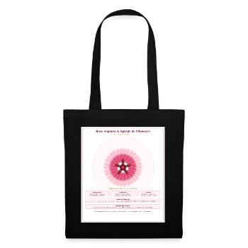 Rosace Fibonacci Rose Délicate - Sac en tissu - noir - Devant