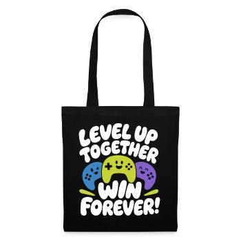 Level Up Together Win Forever - Tote Bag - black - Front