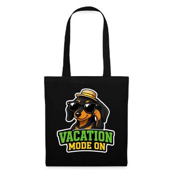 Mode de vacances sur le teckel qui dit T-shirt des vacances - Sac en tissu - noir - Devant
