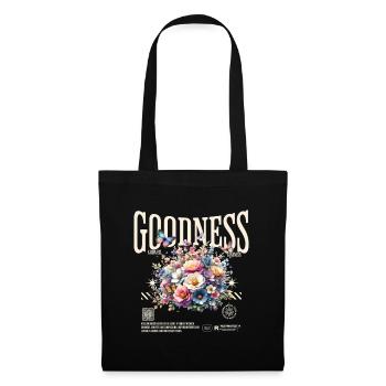 Goodness Floral Bouquet Butterflies - Stoffbeutel - Schwarz - Vorne