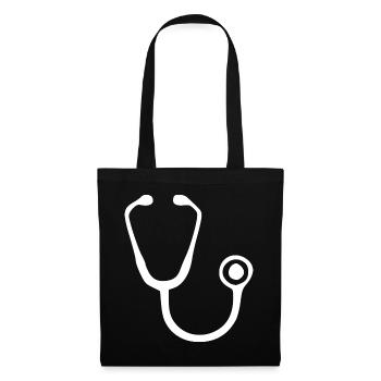 Don de médecine Docteur - Sac en tissu - noir - Devant