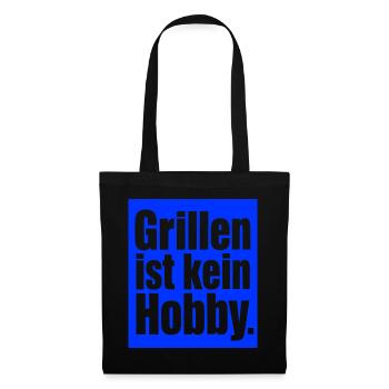 Grillmeister Spruch Geschenk für Männer & Väter - Stoffbeutel - Schwarz - Vorne