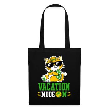 Vacation Mode On Cat Sunglasses Motif - Tote Bag - black - Front