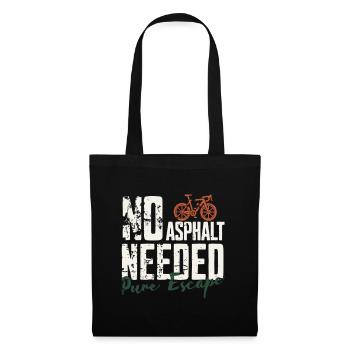 No Asphalt Needed | Gravel Bike - Tote Bag - black - Front