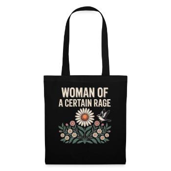 Woman Of A Certain Rage Flowers Bird Shirt Sticker - Tote Bag - black - Front