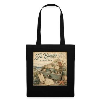The Sea Breezes Coastal Inn Vintage Poster Decoration - Tote Bag - black - Front