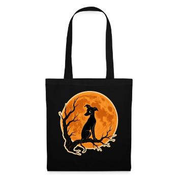 Greyhound Full Moon T-Shirt Halloween Vintage - Sac en tissu - noir - Devant