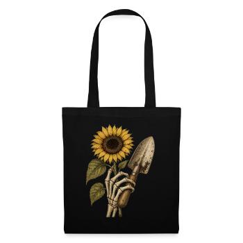Sunflower Skeleton Hoodie Vintage Halloween - Tote Bag - black - Front