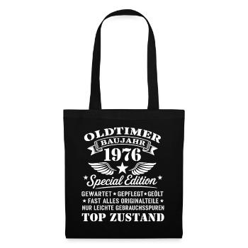 Geschenk zum 50. Geburtstag Oldtimer Baujahr 1976 - Stoffbeutel - Schwarz - Vorne