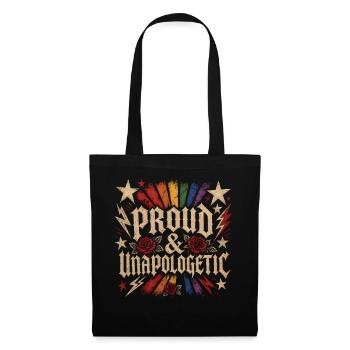 Pride Unangepasst Regenbogen Statement Pride LGBTQ - Stoffbeutel - Schwarz - Vorne
