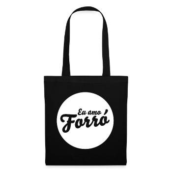 Eu Amo Forro – Schlichtes Forro Statement - Stoffbeutel - Schwarz - Vorne