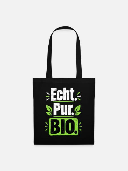 Echt Pur Bio Statement - Stoffbeutel - Schwarz