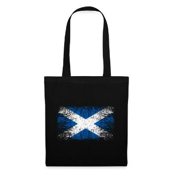 Ecosse 002 dessins ronds - Sac en tissu - noir - Devant