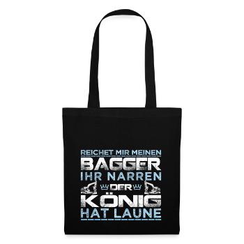 MASCHINENFÜHRER KÖNIG / BAGGER - Stoffbeutel - Schwarz - Vorne