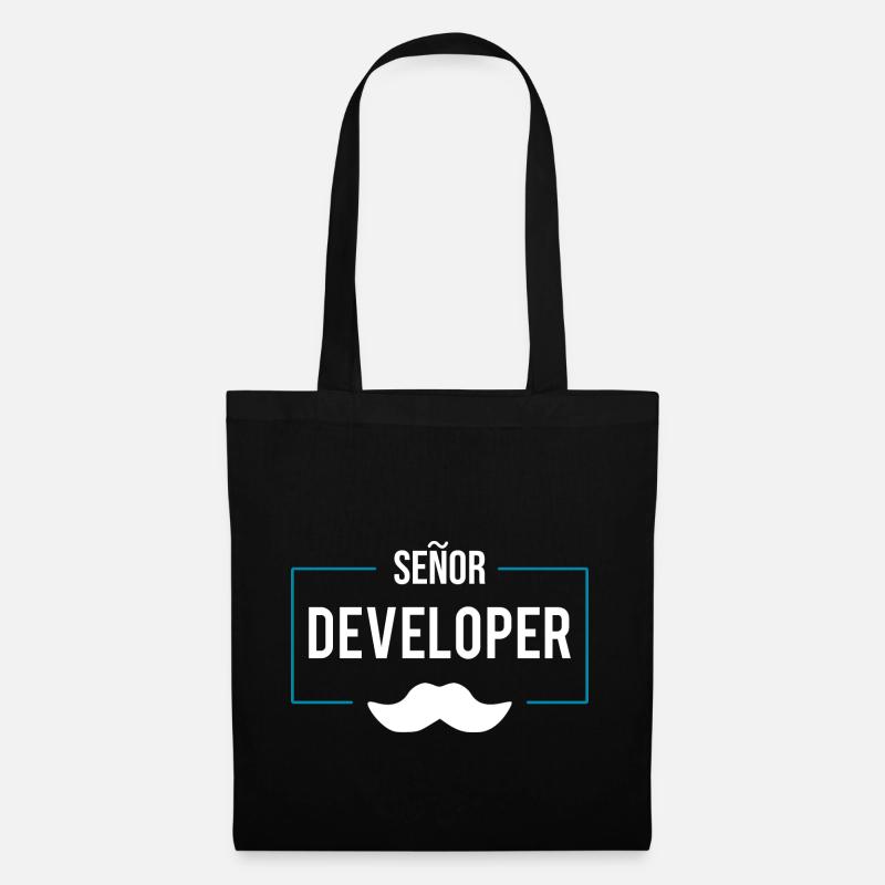 Senor Developer Programmierer shirt - Stoffbeutel - Schwarz