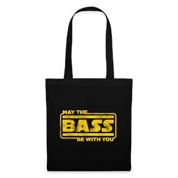 Que la basse soit avec toi cadeau pour bassiste - Sac en tissu - noir - Devant
