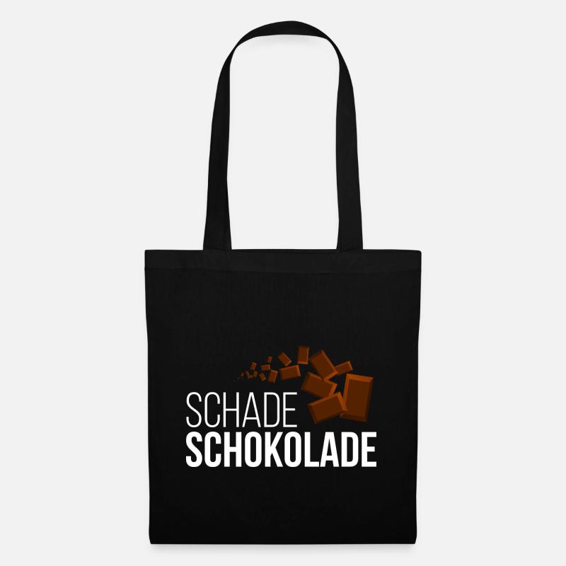 Schade Schokolade - Stoffbeutel - Schwarz