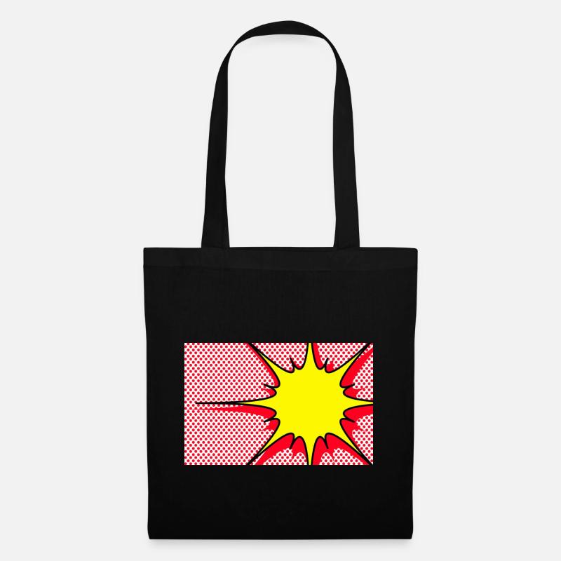 Explosion Pop Art - Stoffbeutel - Schwarz