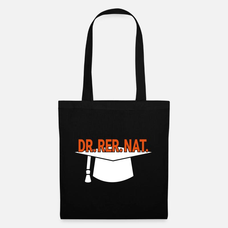 Doktorhut Dr. Promotion Geschenk zum Abschluss - Stoffbeutel - Schwarz