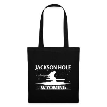 Jackson Hole Wyoming Skiing T Shirt Ski Gift Tea - Tote Bag - black - Front