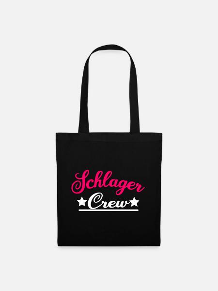 Schlager Crew Party Team Gruppenoutfit Partnerlook - Stoffbeutel - Schwarz