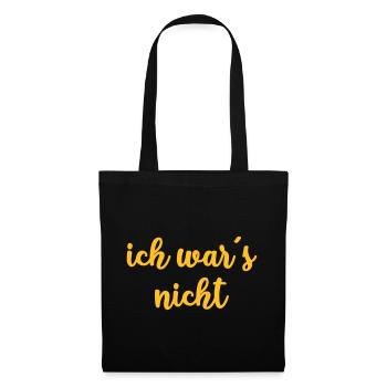 ich wars nicht - Stoffbeutel - Schwarz - Vorne
