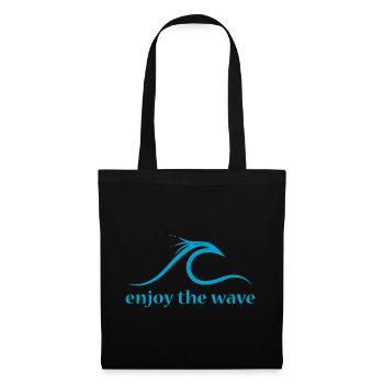 wave waves wave wave surfing icon Logo icon - Tote Bag - black - Front