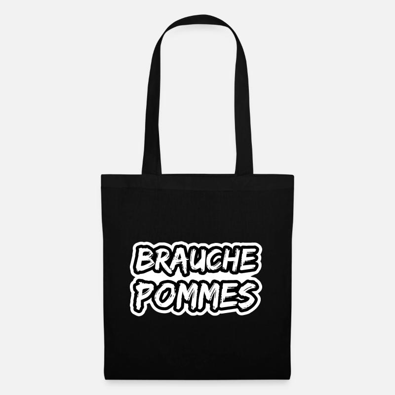 Pommes - Stoffbeutel - Schwarz