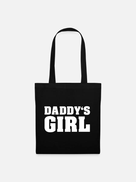 DADDYS GIRL | Geschenk für Vater, Papa, Tochter - Stoffbeutel - Schwarz